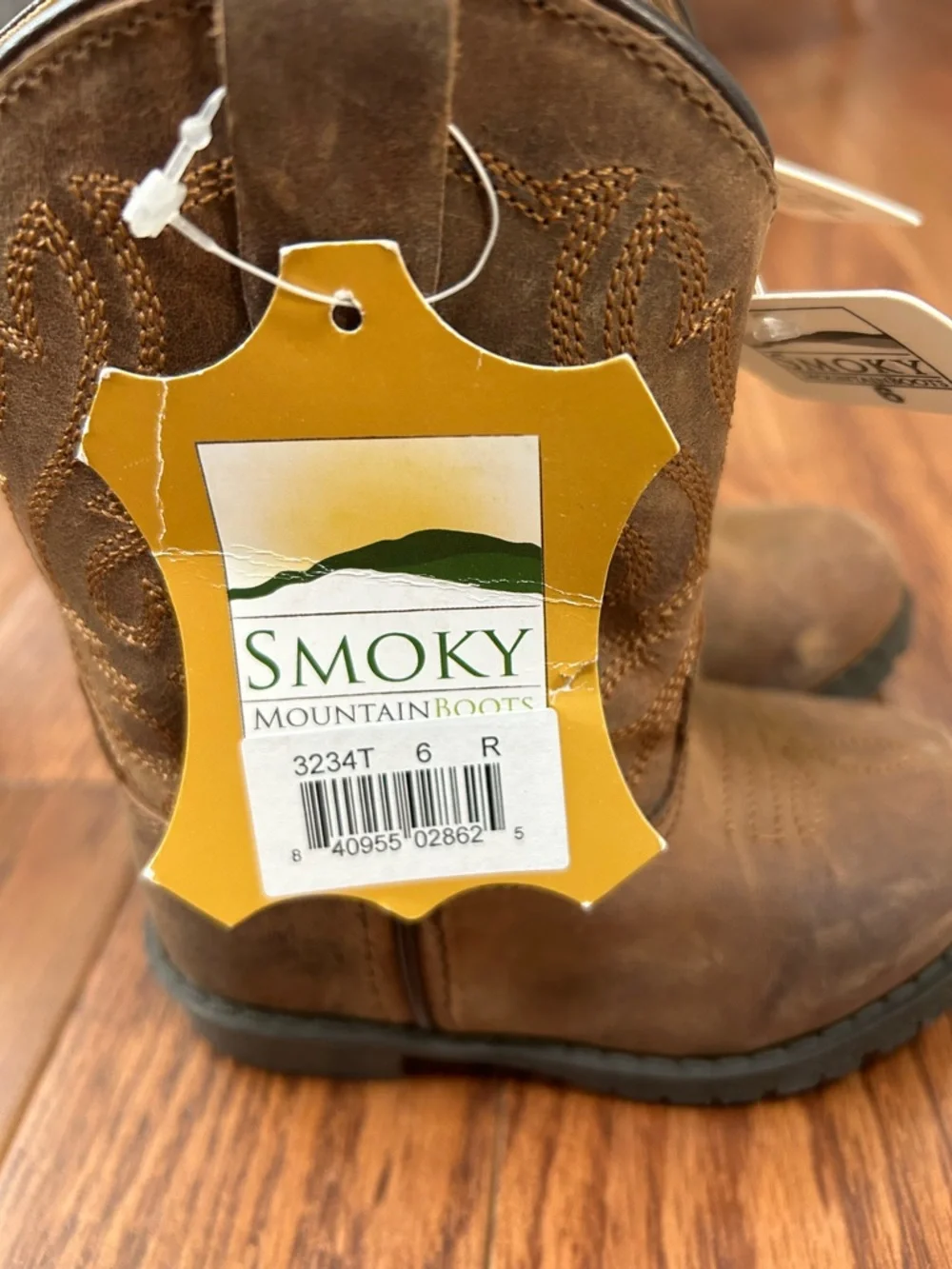 Smokey Mountain Boots distressed brown leather toddler size 6